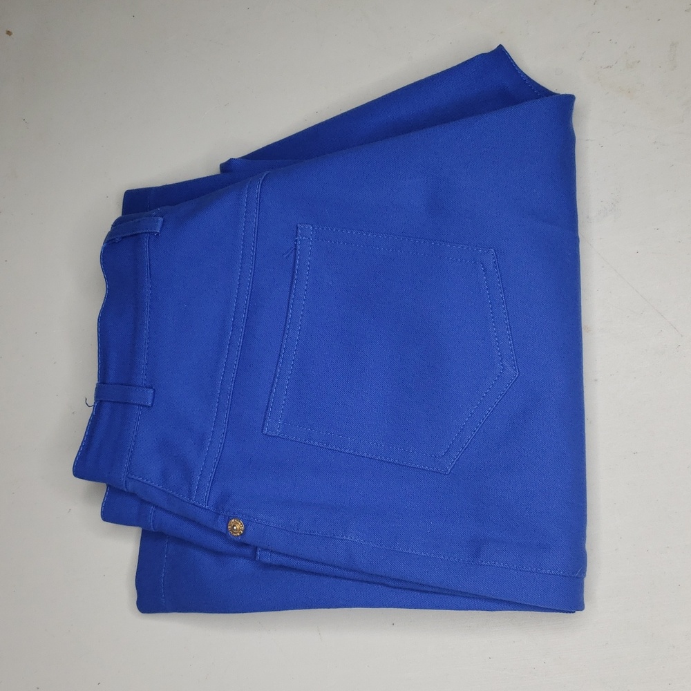 Vintage St. John Sport Womens Straigt Leg Pants Size 2 Blue Old Money 80s Career - Picture 15 of 15
